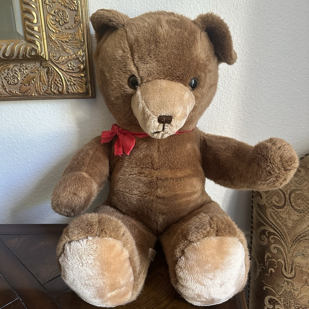 VTG Jumbo 32 Inch Schmid Gordon Fraser Teddy Bear Musical Box Plush Works Video‎